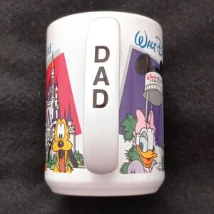 DAD Disney Mug with Iconic Characters in Blue and Yellow 14 oz